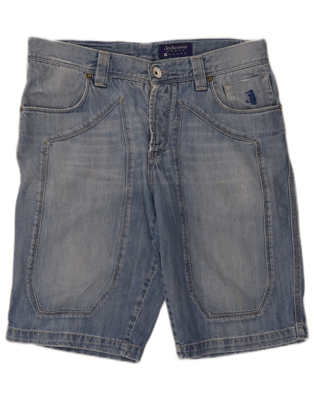 Pantaloni scurți din blugi pentru bărbați Jeckerson W33 Medium Blue