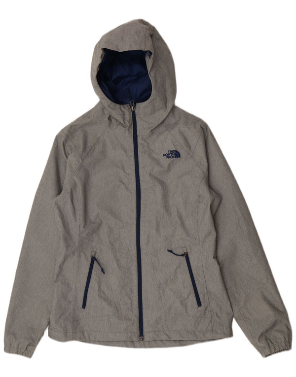 Jachetă de ploaie cu glugă The North Face pentru femei UK 10 Small Grey Pinstripe