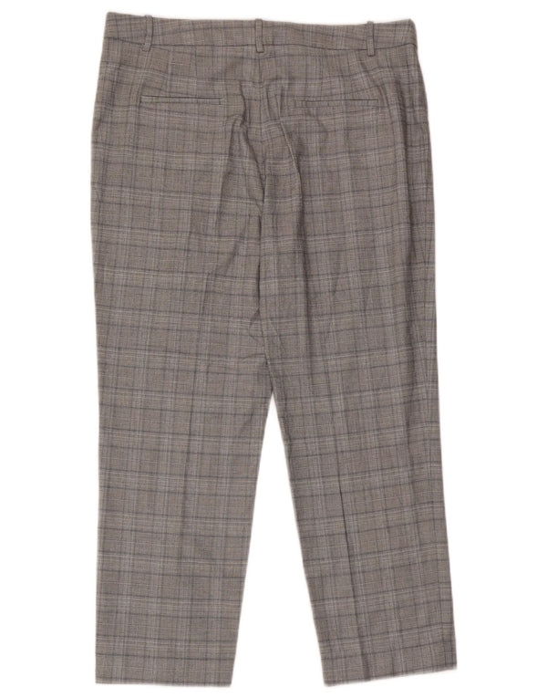 Pantaloni de costum Crop pentru femei Zara L30 L25, gri, viscoză