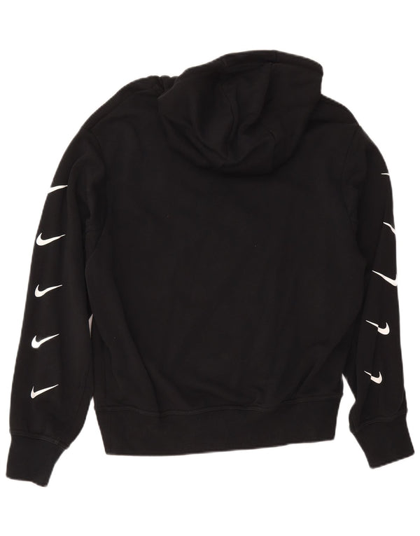 Pulover Nike cu capota cu grafic pentru femei UK 16 mare, negru, bumbac