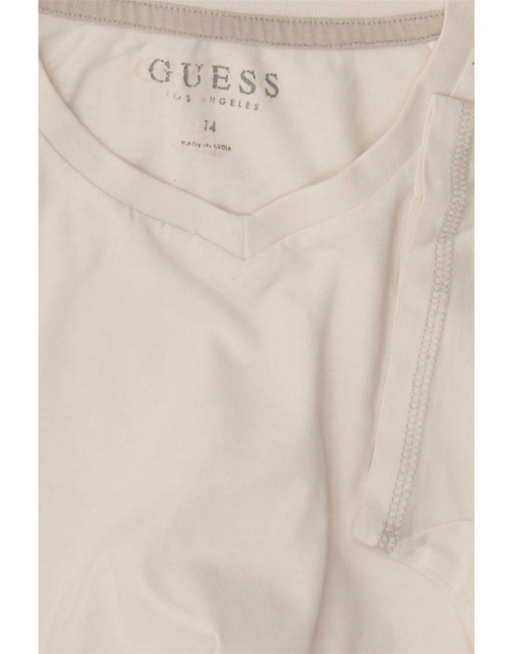 Tricou grafic Guess pentru femei Top UK 14 Medium White