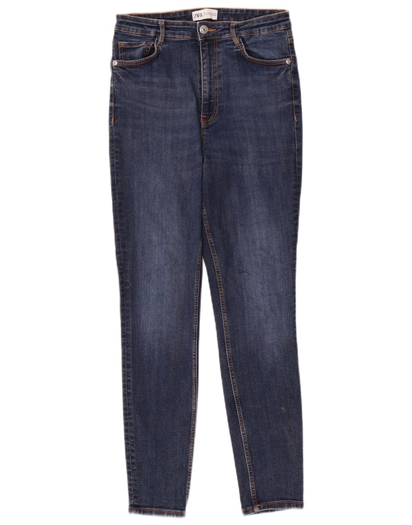 Blugi skinny pentru femei cu talie înaltă Zara EU 40 Medium L30 L28 Bumbac albastru