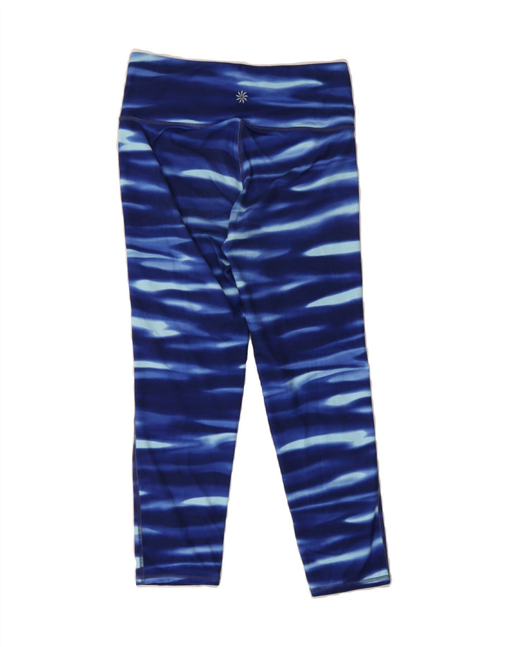 ATHLETA Womens Leggings UK 10 Small  Blue Tie Dye Polyester Vintage Athleta and Second-Hand Athleta from Messina Hembry 