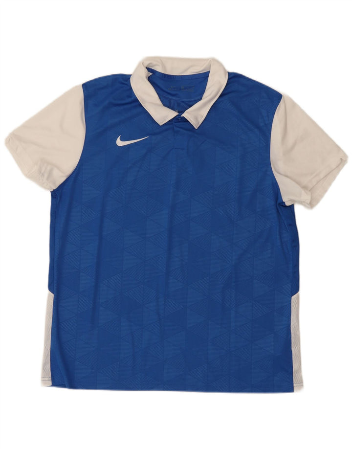 Tricou polo pentru bărbați NIKE XL, albastru, poliester color bloc