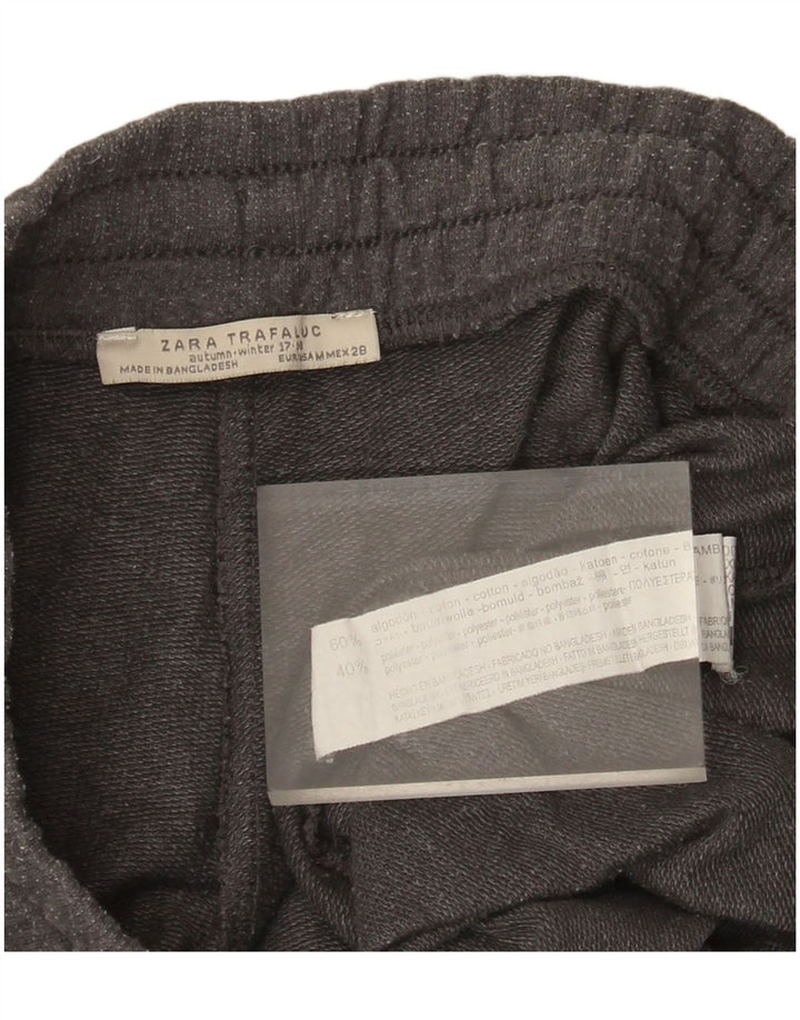 Pantaloni de vânt pentru femei Zara UK 12, bumbac gri mediu