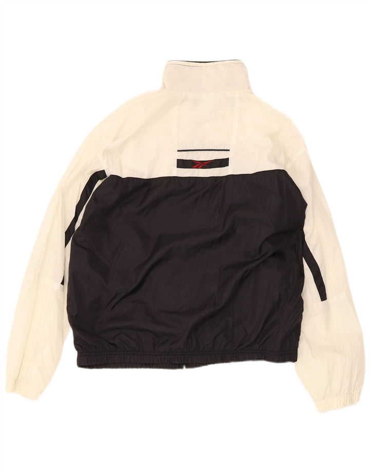 Jachetă de trening Reebok pentru femei UK 12 Medium White Colorblock