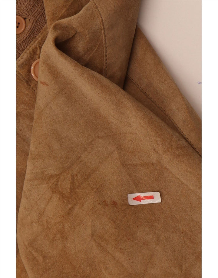 Bomber Vintage pentru bărbați din piele intoarsa EU 48 Medium Beige Piele
