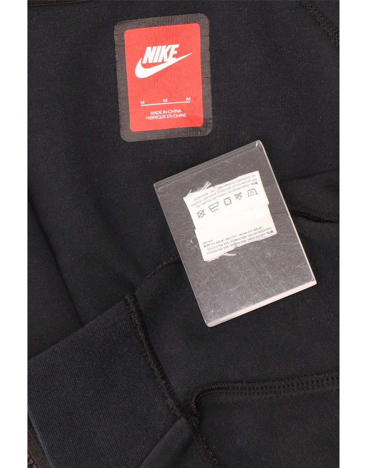 Pulover Nike pentru bărbați, cu fermoar, bumbac mediu negru