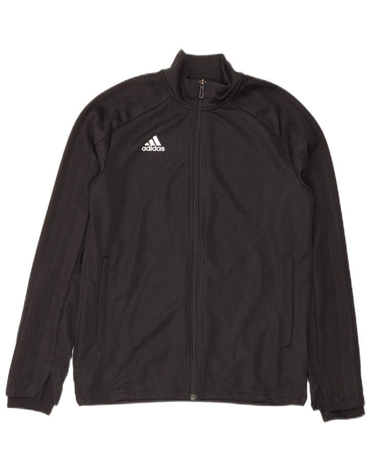 Jachetă de trening pentru fete Adidas 11-12 ani poliester negru