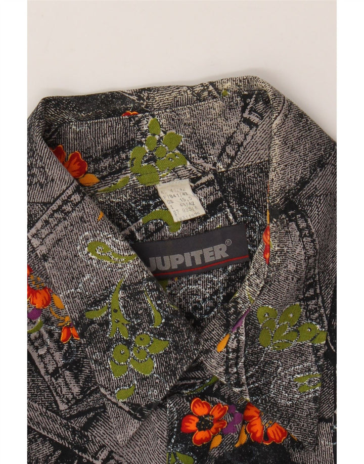 Cămașă cu mânecă scurtă pentru bărbați JUPITER Mărimea 15 5 Medium Gri Floral