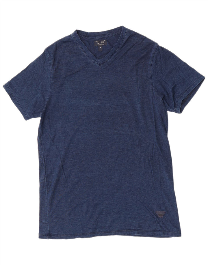 Tricou cu grafică Armani pentru bărbați Top mic albastru bumbac cu pete