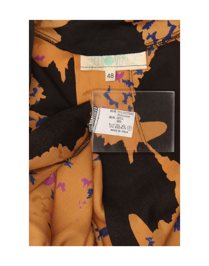 Cardigan vintage pentru femei cu model abstract, top IT 48 XL poliester galben