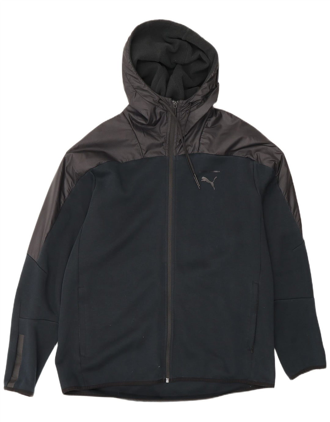 Jachetă de trening cu glugă Puma pentru bărbați, mare, negru, color block