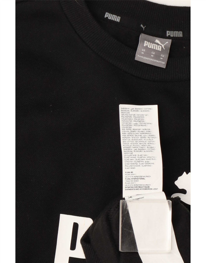Pulover cu grafic pentru femei Puma, UK 14, bumbac mediu negru