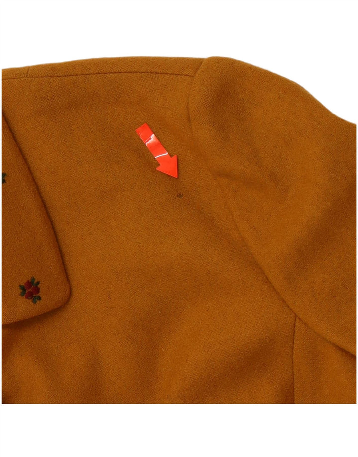 Jachetă pentru femei VINTAGE cu 4 nasturi IT 38 XS Bumbac galben