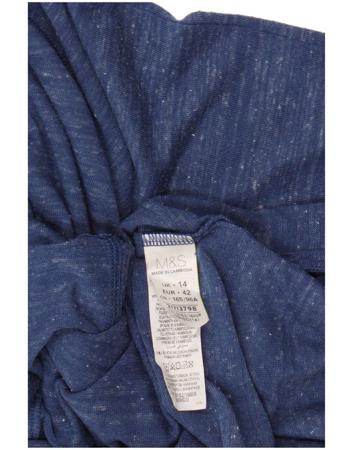 Marks & Spencer Top pentru femei cu mâneci 3/4 UK 14, poliester cu pături albastru mediu