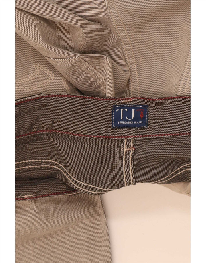 Trussardi blugi drepti pentru bărbați W31 L33 bumbac gri