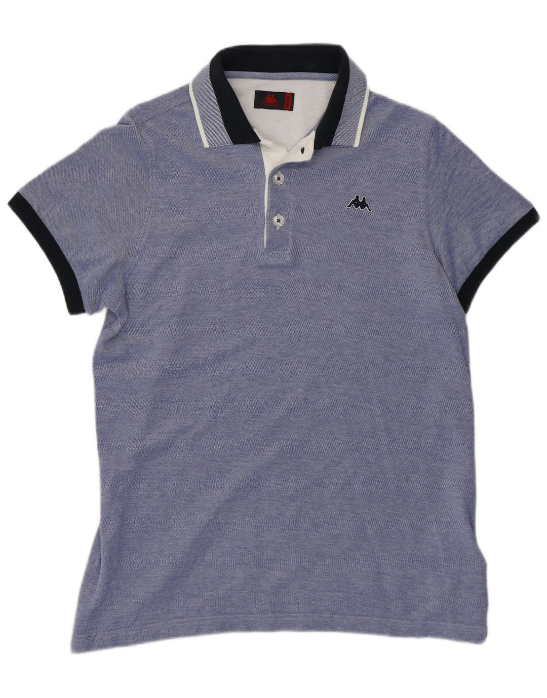 Cămașă polo Kappa pentru bărbați, bumbac color bloc, albastru mediu