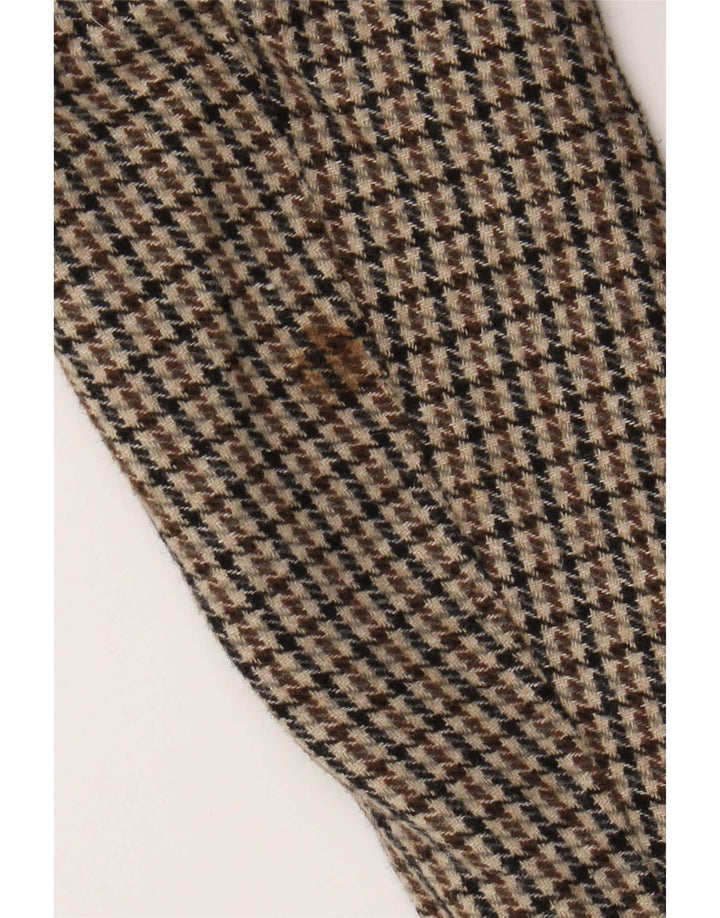 Zara Pardesiu pentru bărbați UK 36 Small Brown Houndstooth Poliester