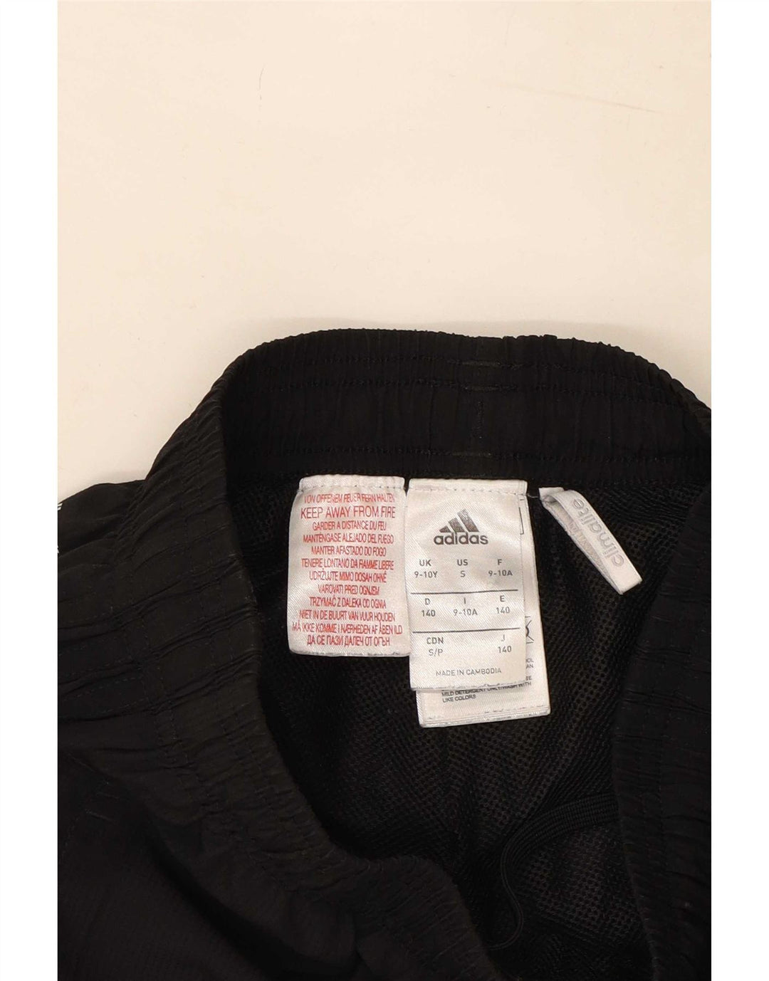 Pantaloni de trening Adidas Climalite pentru baieti 9-10 ani poliester negru
