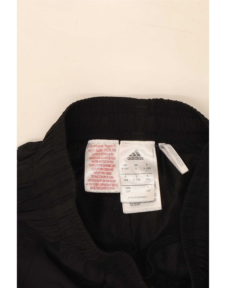 Pantaloni de trening Adidas Climalite pentru baieti 9-10 ani poliester negru