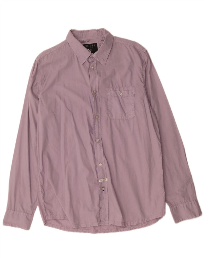 Cămașă Guess pentru bărbați 2XL din bumbac violet