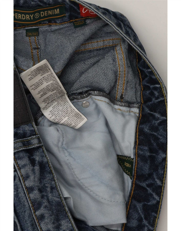 Blugi largi pentru bărbați Superdry W30 L32 Bumbac albastru
