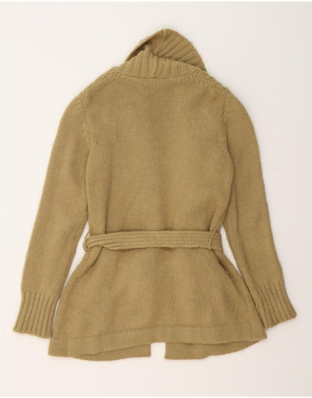 Pulover cardigan cu paragate VINTAGE pentru femei UK 14 Bej mediu