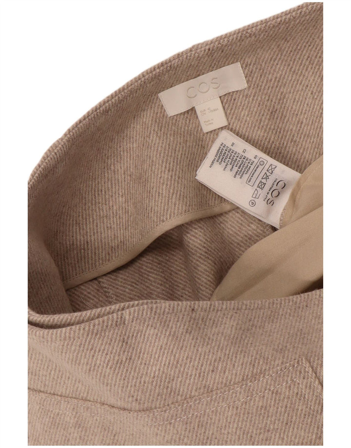 COS Womens Mini Skirt EU 42 Large W32  Beige Wool