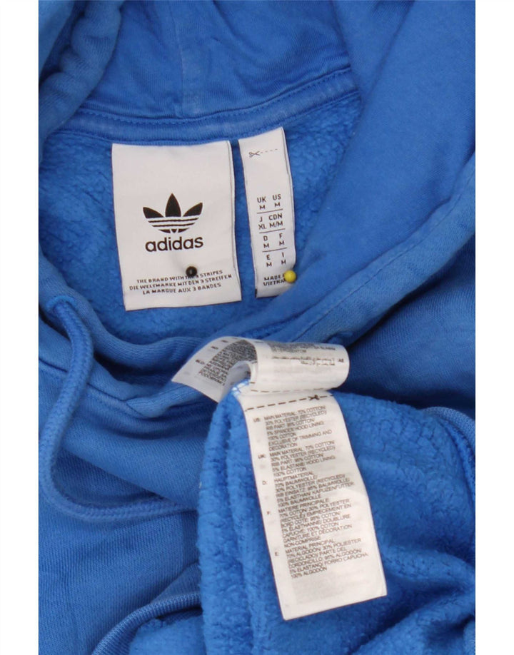 Pulover Adidas pentru bărbați, bumbac albastru mediu