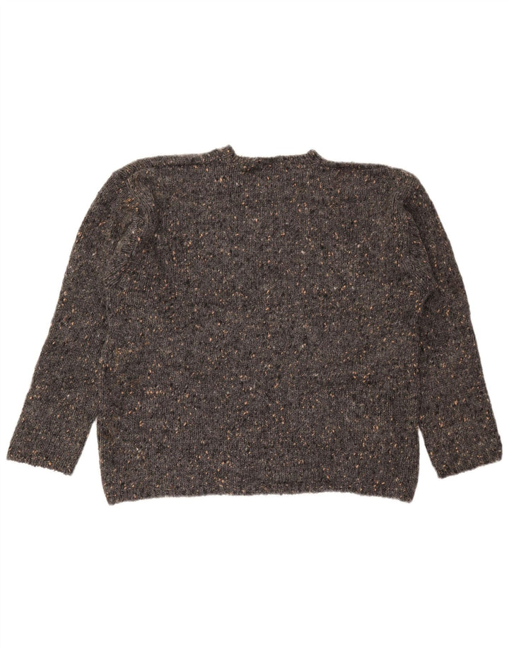 J. CREW Pulover pentru damă cu gât crew pulover UK 14 Medium Grey Flecked