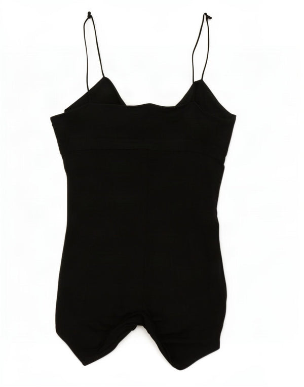 Armani Jeans Top cu tunică asimetrică fără mâneci pentru femei UK 12 Medium Black Silk