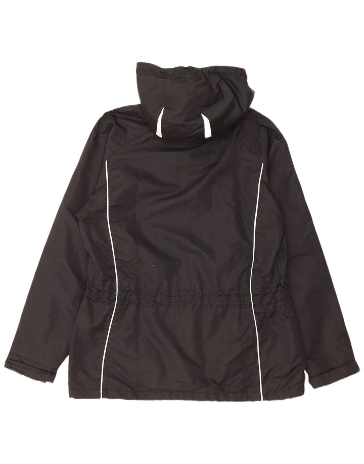 Jachetă de ploaie cu glugă pentru femei Brugi UK 14 Medium Black Colorblock Poliester