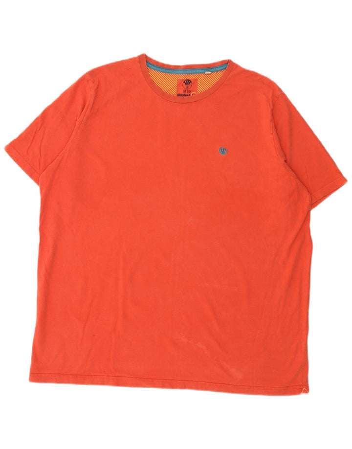 Tricou pentru bărbați Fat Face Top 2XL bumbac portocaliu
