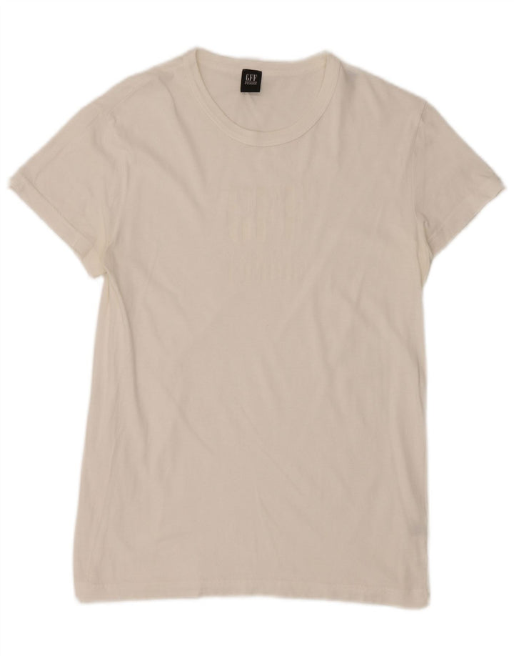 Gianfranco Ferre Tricou grafic pentru bărbați Top Medium White Bumbac