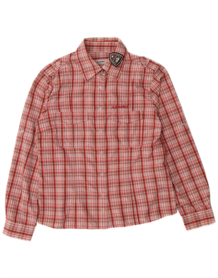 Cămașă pentru femei Schoffel Slim Fit UK 14 Medium Red Check Poliamidă
