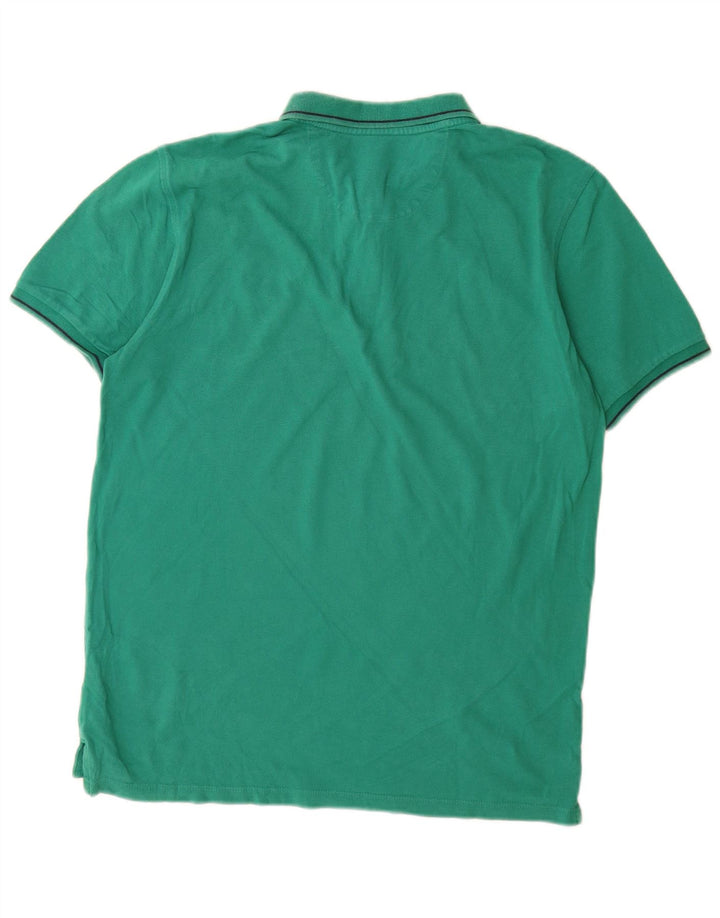 Cămașă polo Lee pentru bărbați, bumbac verde mediu, cu formă regulată