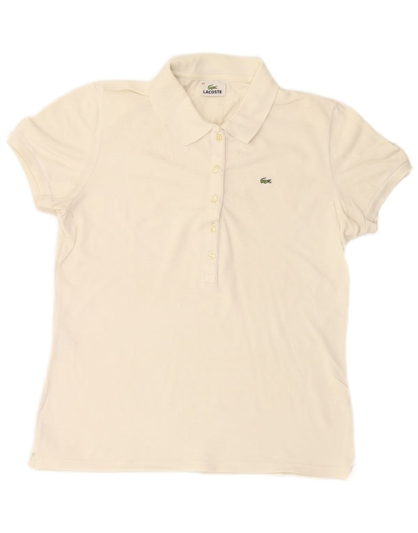 Tricou polo pentru femei LACOSTE Mărimea 44 Bumbac alb mare