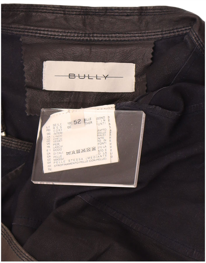 Jachetă vintage din piele pentru bărbați, UK 38, neagră medie