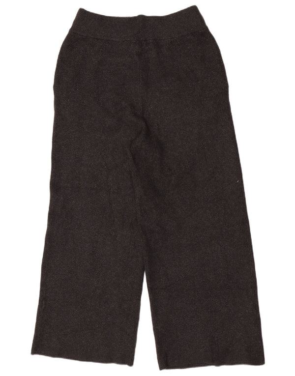 Pantaloni de trening Massimo Dutti pentru femei, tricot, cu picior larg, Marea Britanie 4 XS, negru