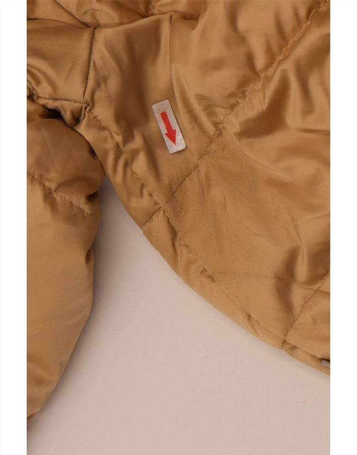 Jachetă căptușită cu glugă Geox pentru femei UK 10 Small Beige Poliamidă