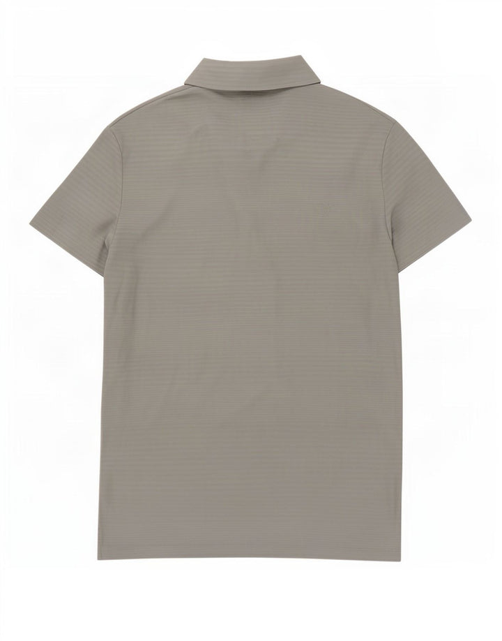 Tricou polo Puma pentru femei UK 16, mare, gri, poliester cu dungi
