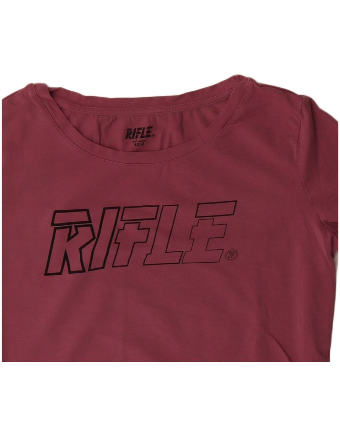 RIFLE Top grafic pentru femei cu mânecă lungă UK 18 XL bumbac roz