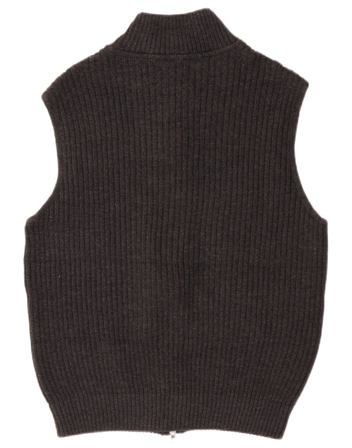 Pulover cardigan pentru bărbați Bramante, lână virgină, gri mediu