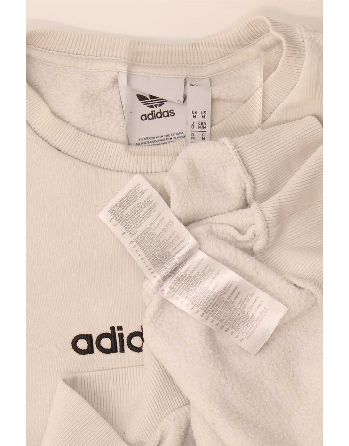 Hanorac grafic pentru bărbați Adidas Jumper mediu, bej, bumbac
