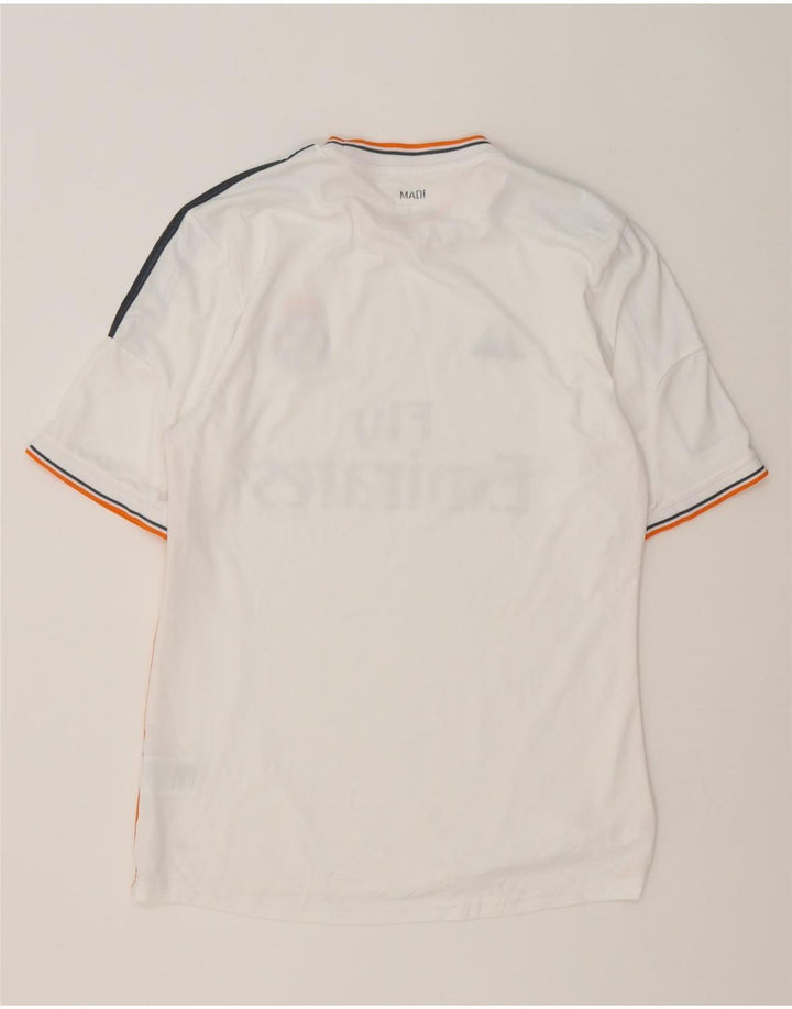 Tricou cu grafică Adidas Real Madrid pentru bărbați Top Mediu Poliester Alb