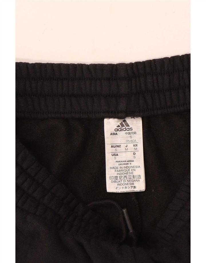 Pantaloni de trening Adidas pentru bărbați, bumbac negru mic