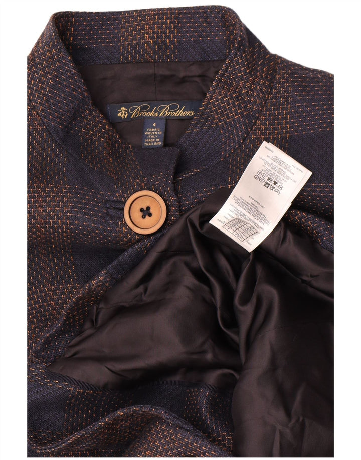 Jachetă pentru femei Brooks Brothers Crop Blazer US 4 Small Bleumarin Check