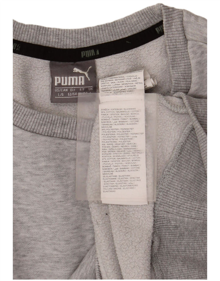 Hanorac pentru bărbați Puma Jumper mare, gri bumbac cu pete