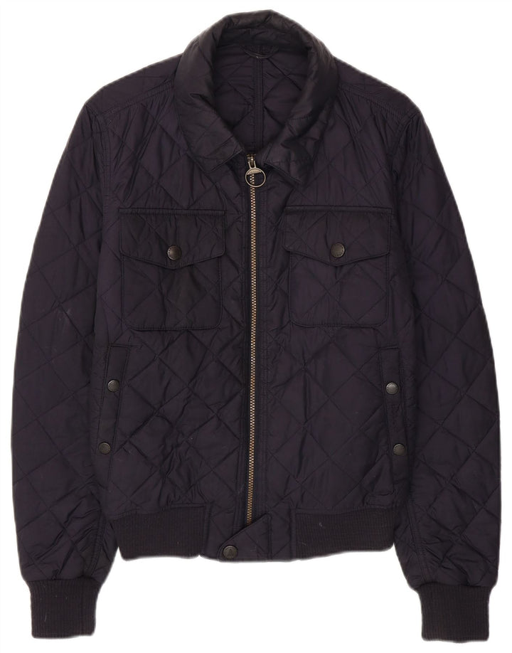 Jachetă matlasată pentru bărbați Barbour UK 36 Poliamidă mică, albastru bleumarin